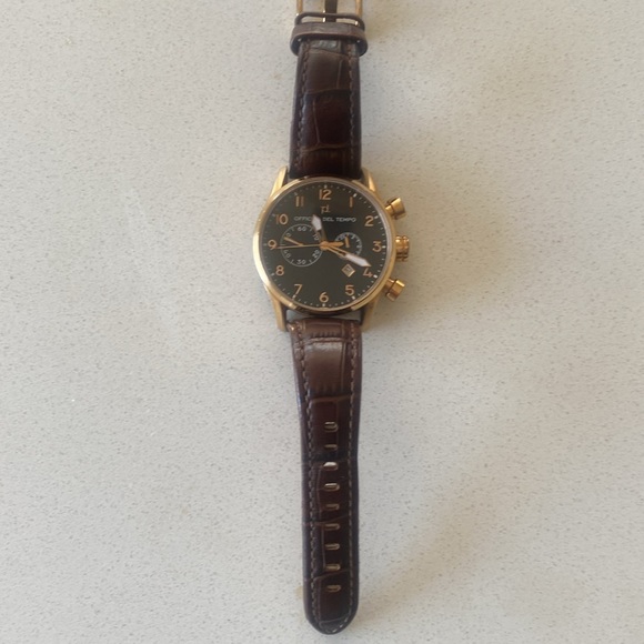 Officina Del Tempo Rose Gold-tone Stainless Steel Chronograph Watch - Picture 2 of 8